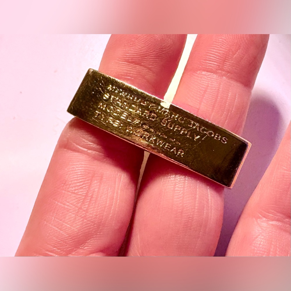Marc by Marc Jacobs Gold-Tone-STANDARD SUPPLY LINE, Double Finger-Ring, RARE - Picture 5 of 15